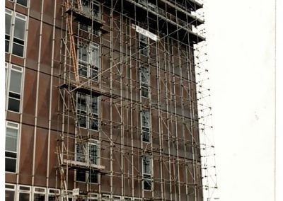 Stafford County Council building from the 90's Example of scaffolding from Atlas Scaffolding LTD's archives.