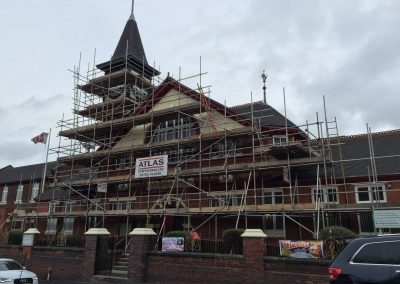 An example of commercial scaffolding.