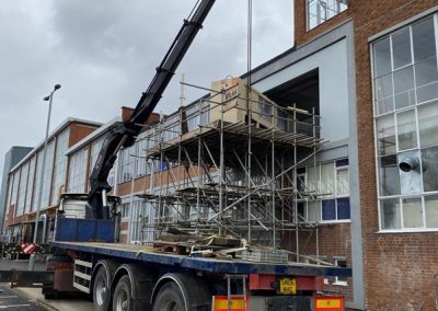 Commercial Scaffolding erected by Atlas Scaffolding Limited to enable building repairs.