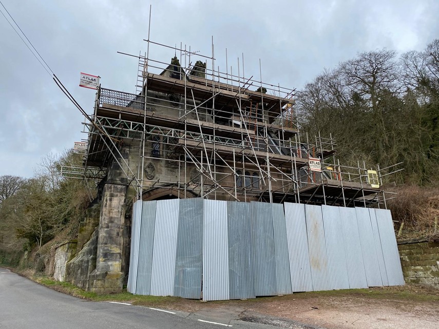 An example of Atlas Scaffolding Limited project for the Gate Lodge