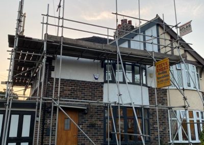 A example of a Roofing Residential Scaffold.